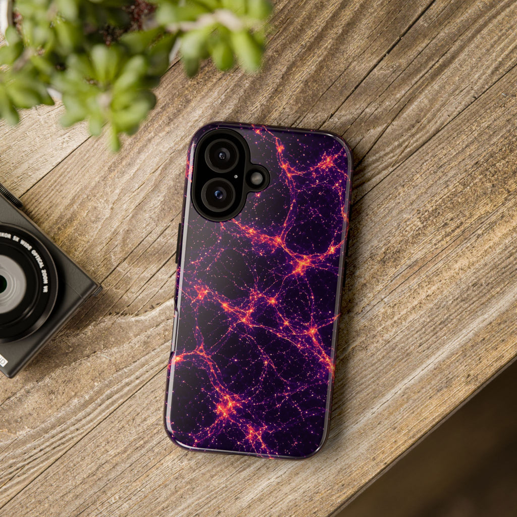 Neon Mycelium - Sunset Synapse Phone Case