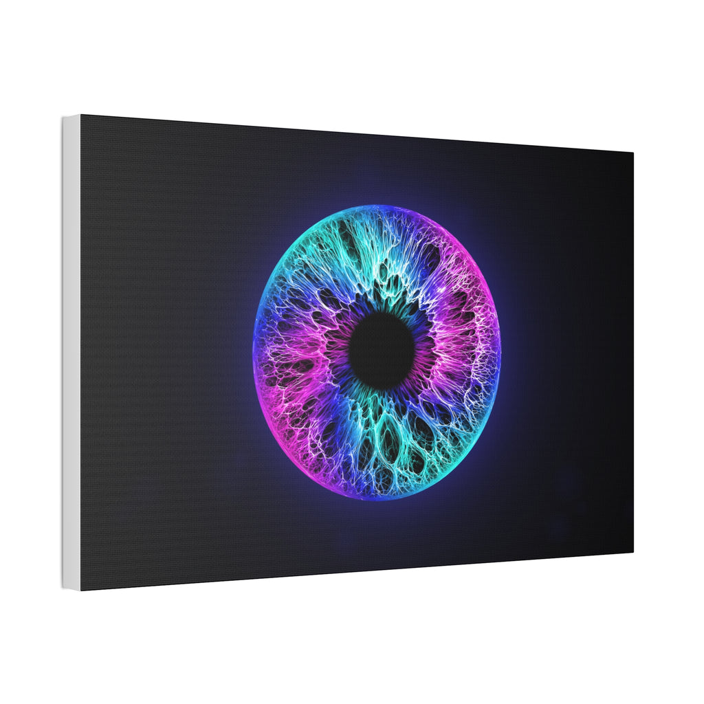 BLXNTT Iris – Lace Web Galaxy Teal Magenta Glossy Canvas
