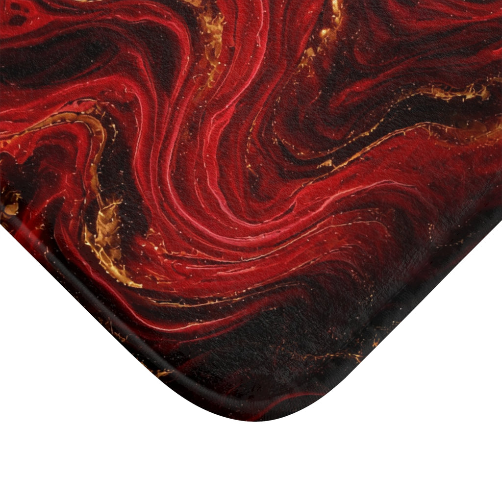 Red & Black Marble Bath Mat