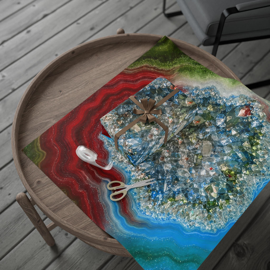 Geode Core - Lagoon Wrapping Paper