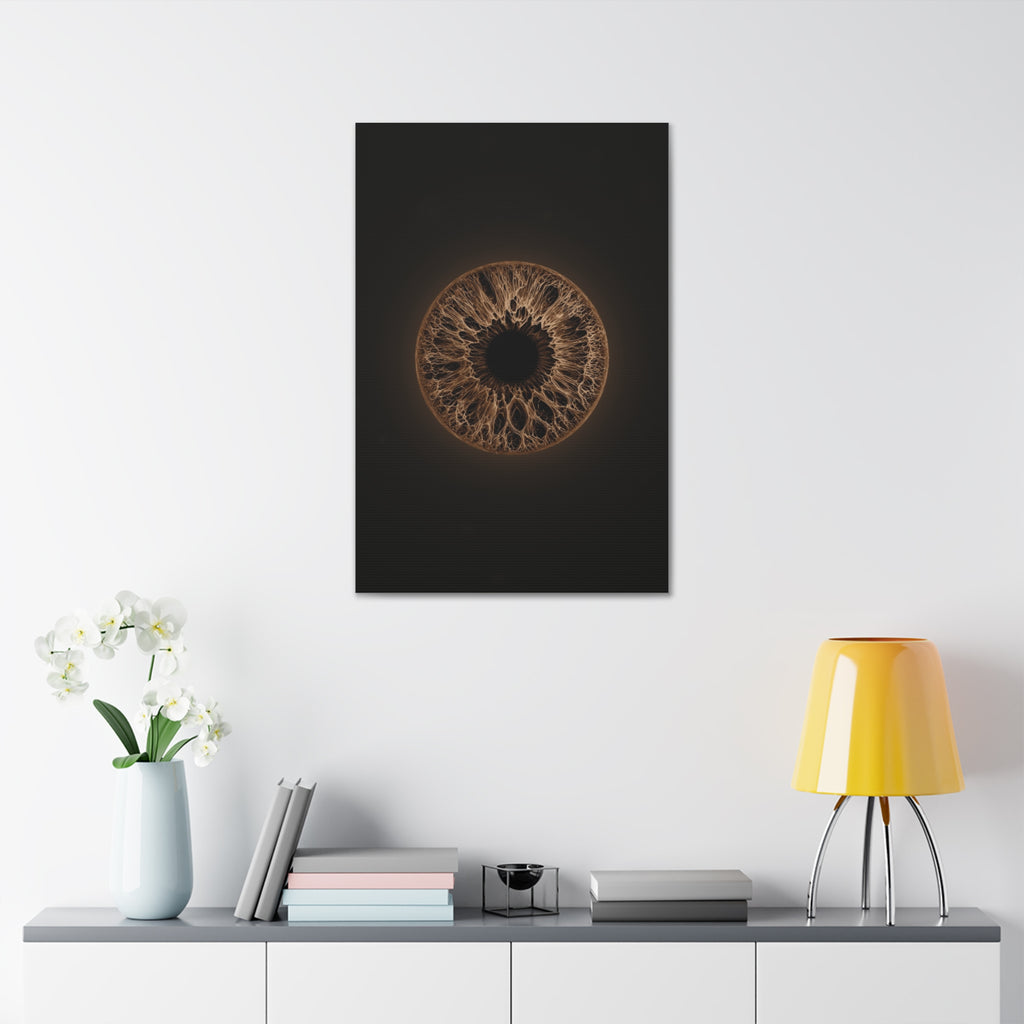 BLXNTT Iris – Lace Web Dark Brown Glossy Canvas