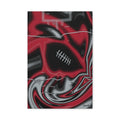 Red, Black & Silver Trippy Football Canvas