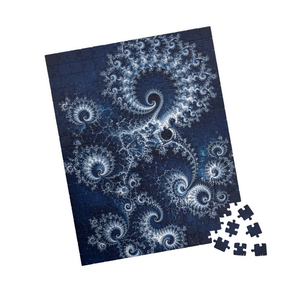 Copper Infinity - Ice Blue & Silver Jigsaw Puzzle