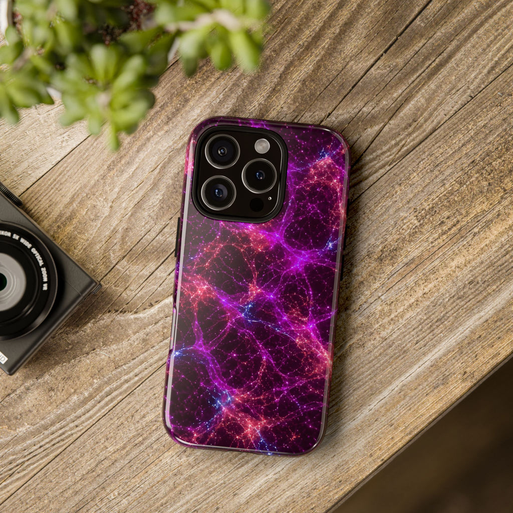 Neon Mycelium - Ember Orchid Phone Case