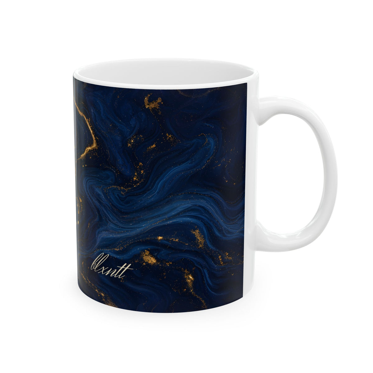 Navy & Gold Marble Mug