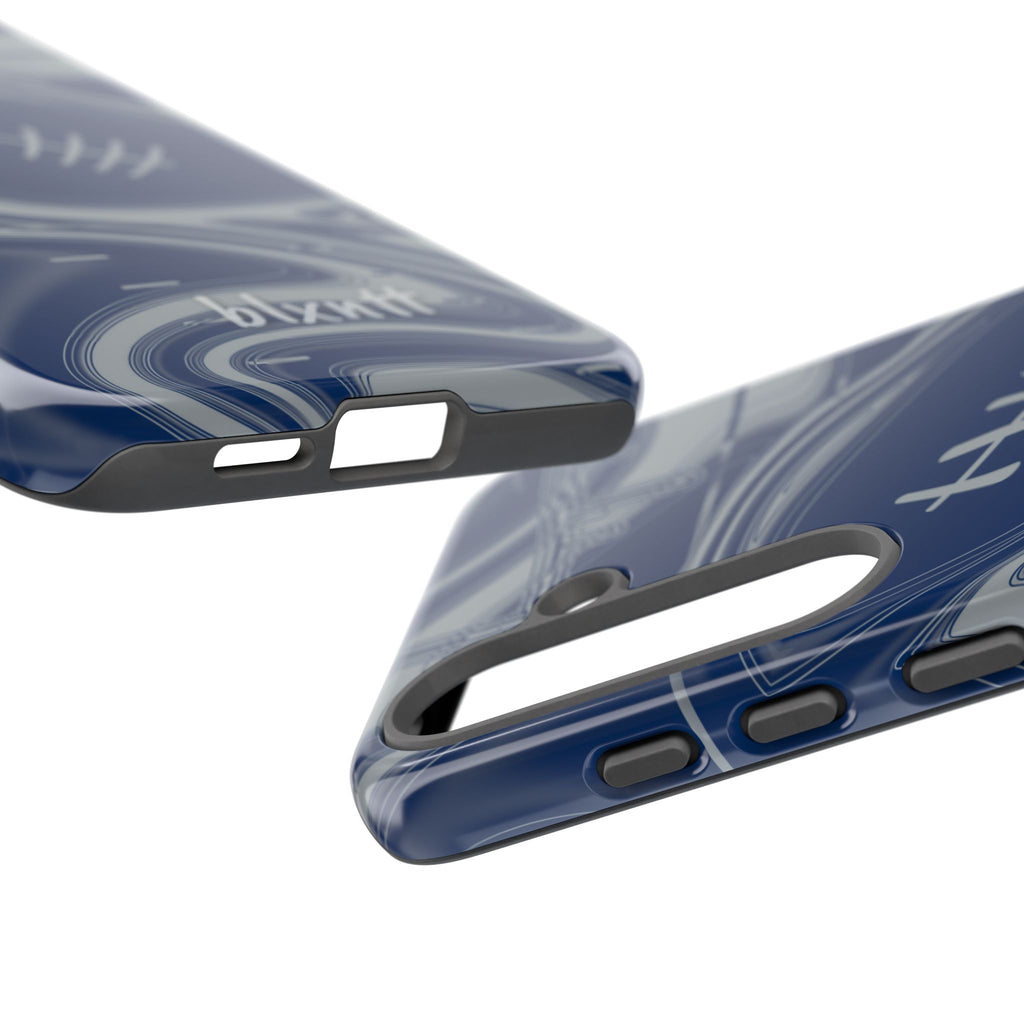 Blue & Gray Trippy Football Phone Case