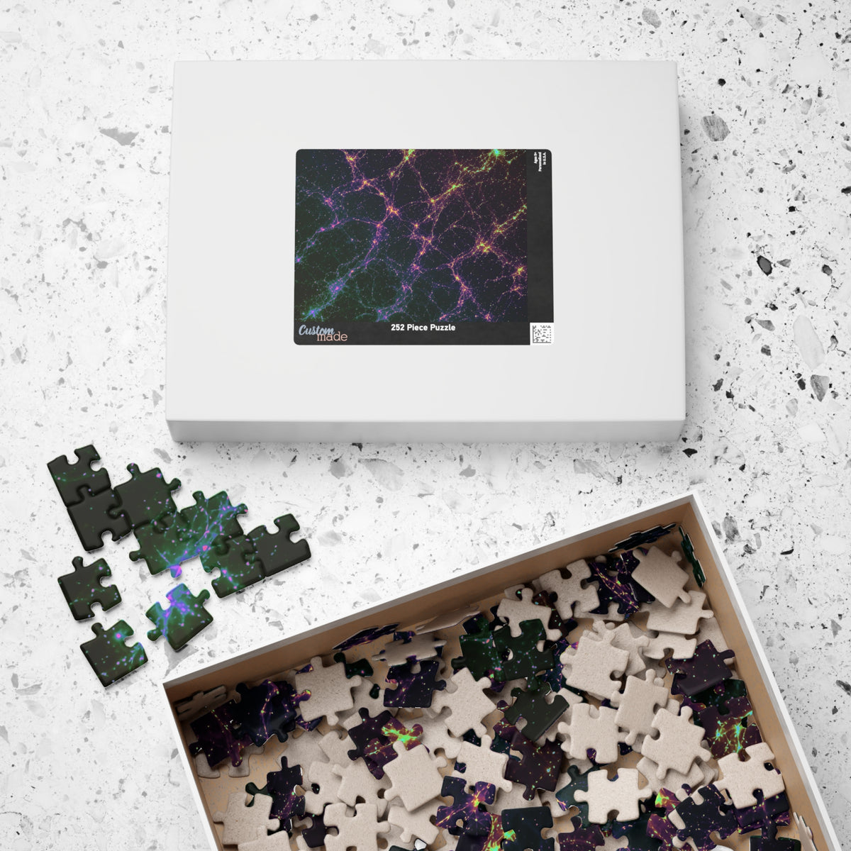 Neon Mycelium - Holographic Jigsaw Puzzle