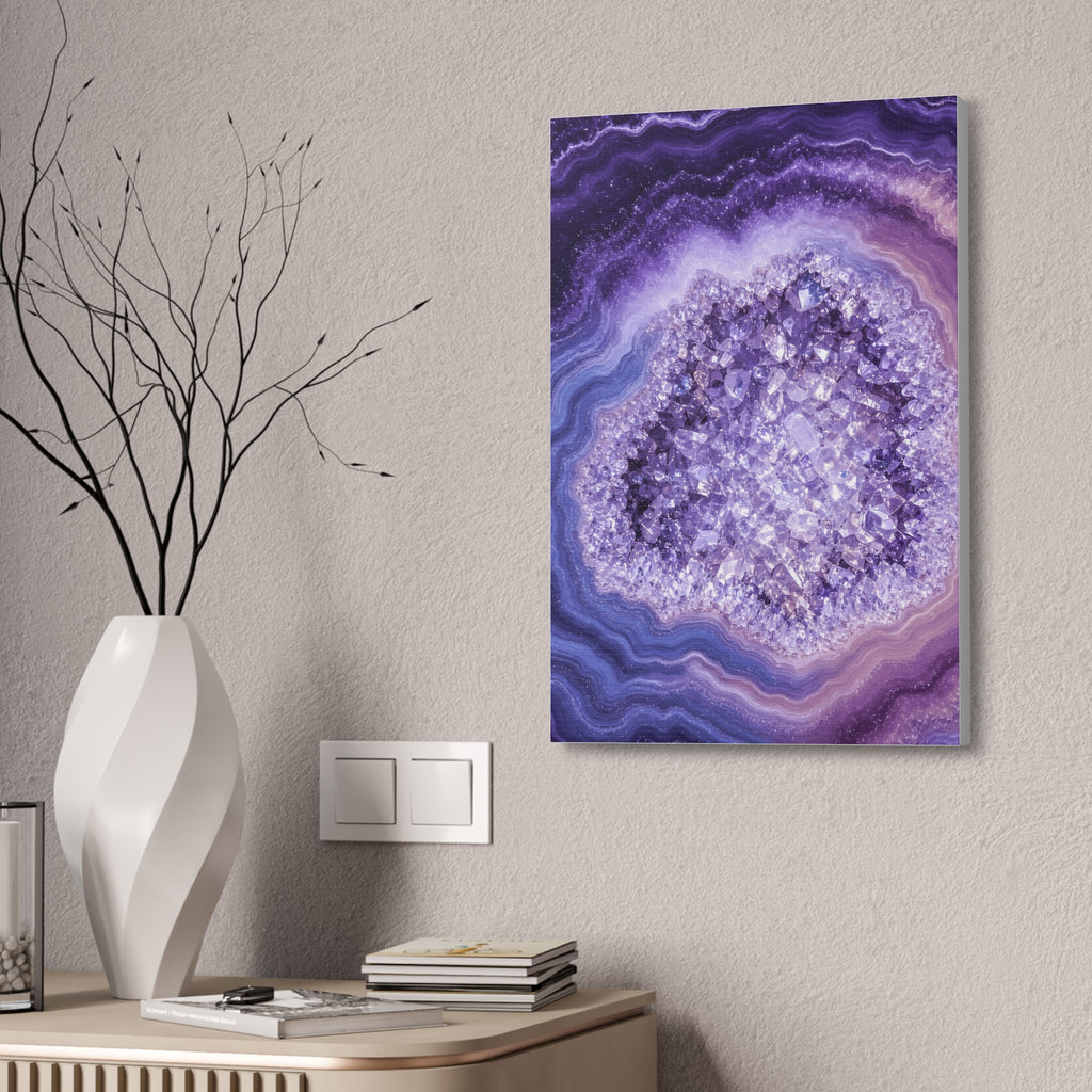 Geode Core - Lilac Dream Glossy Canvas