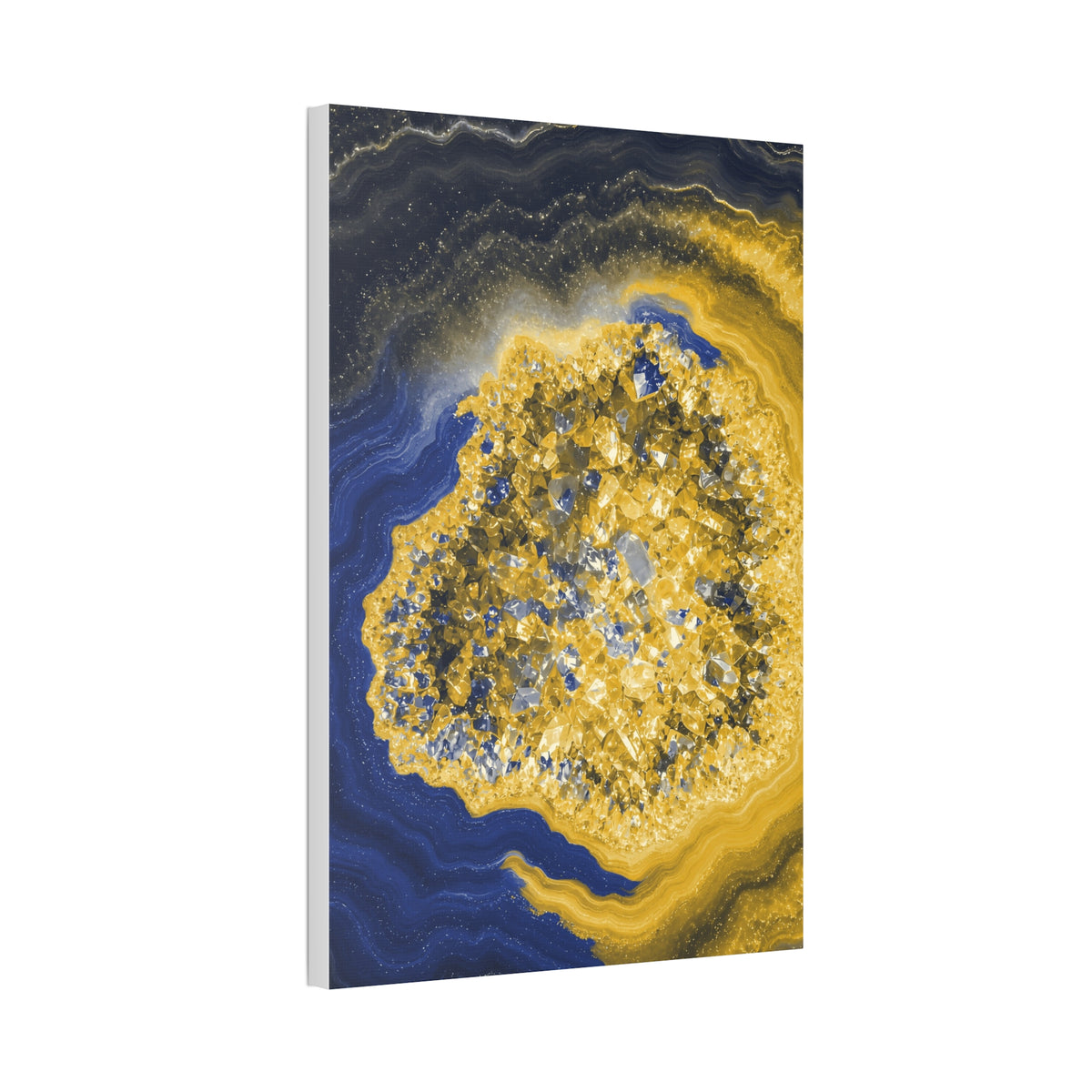Geode Core - Mustard Navy Glossy Canvas