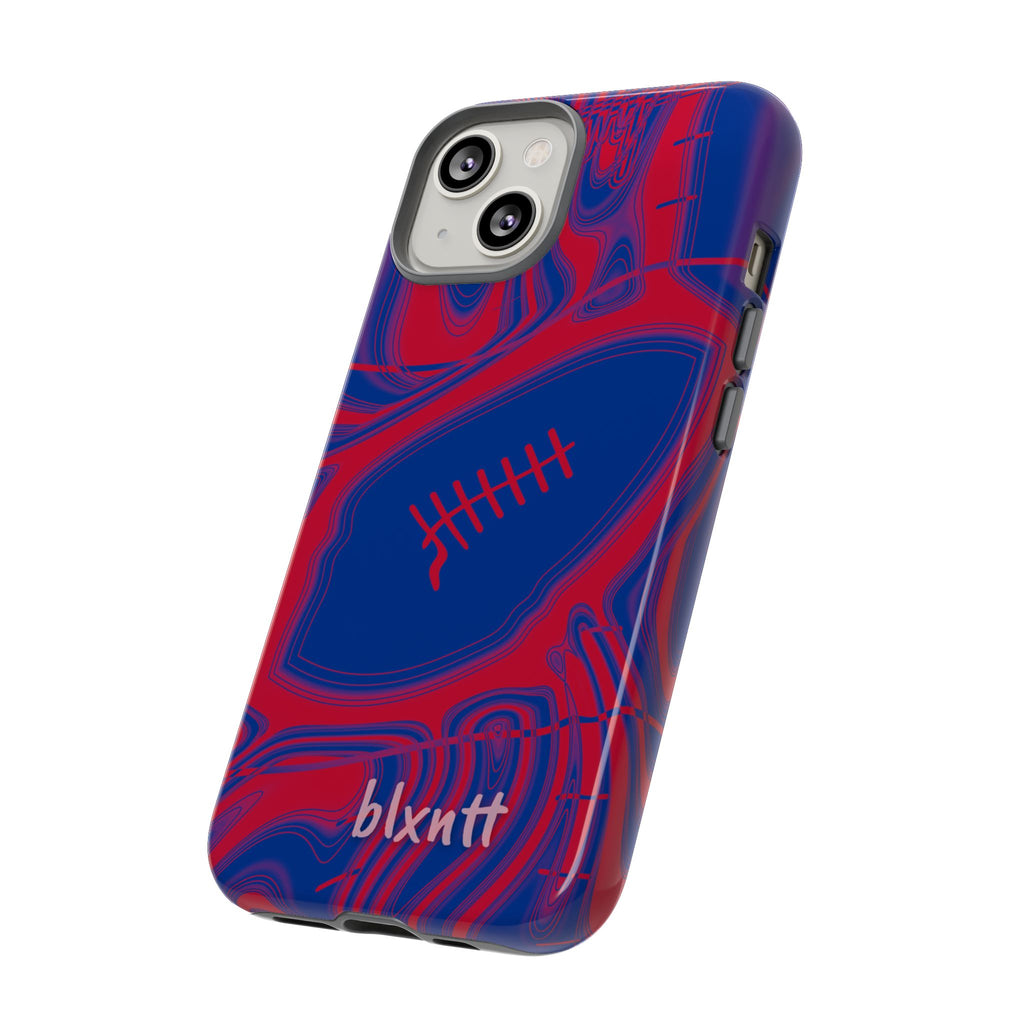 Royal Blue & Red Trippy Football Phone Case