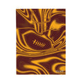 Burgundy & Gold Trippy Football Blanket