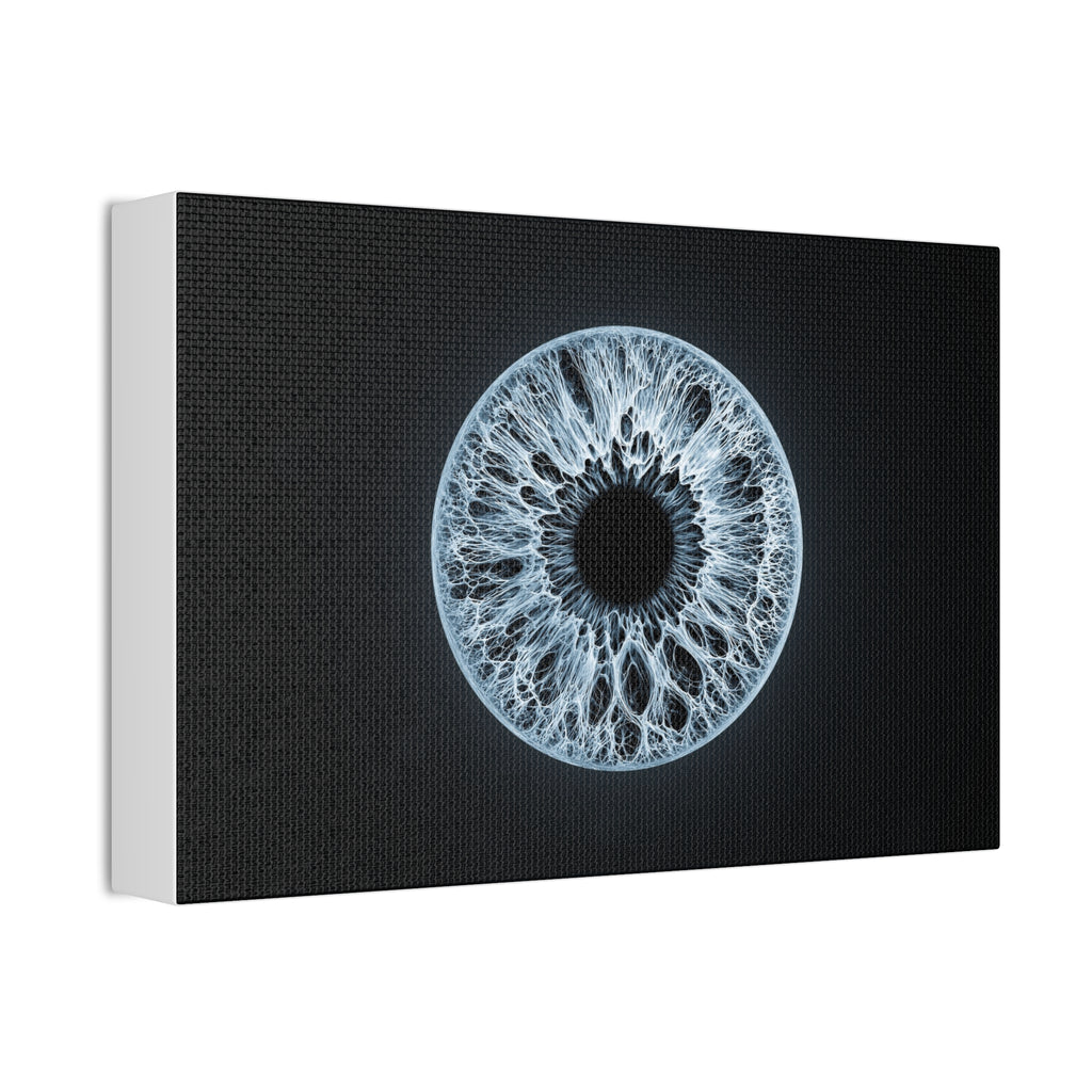 BLXNTT Iris – Lace Web Ice Blue Glossy Canvas