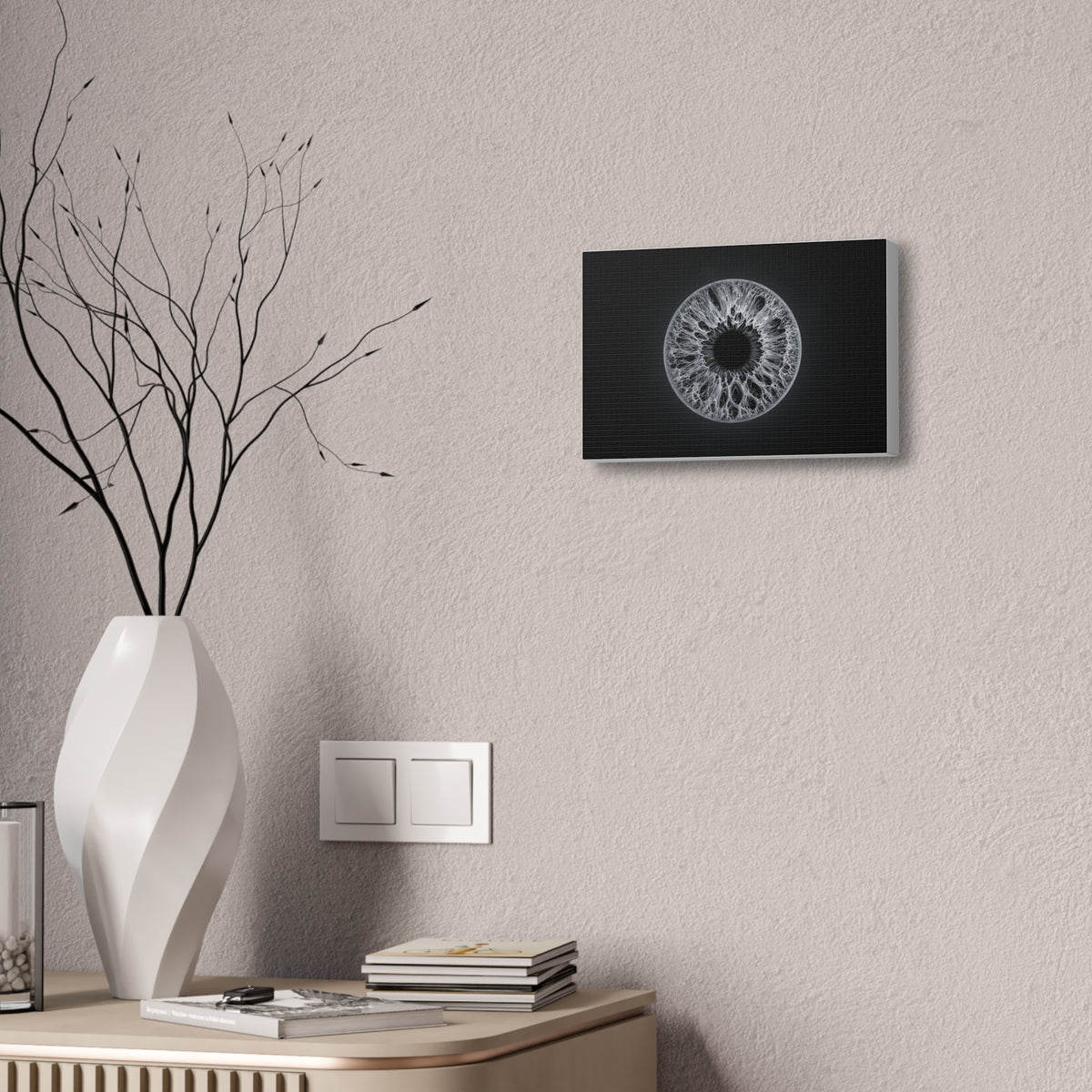 BLXNTT Iris – Lace Web Gray Glossy Canvas
