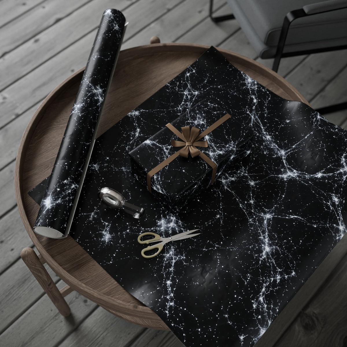 Neon Mycelium - Silver Ghost Wrapping Paper