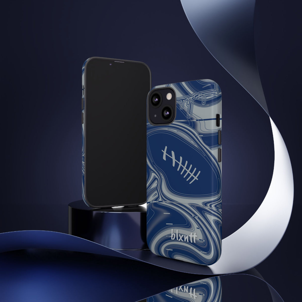 Blue & Gray Trippy Football Phone Case
