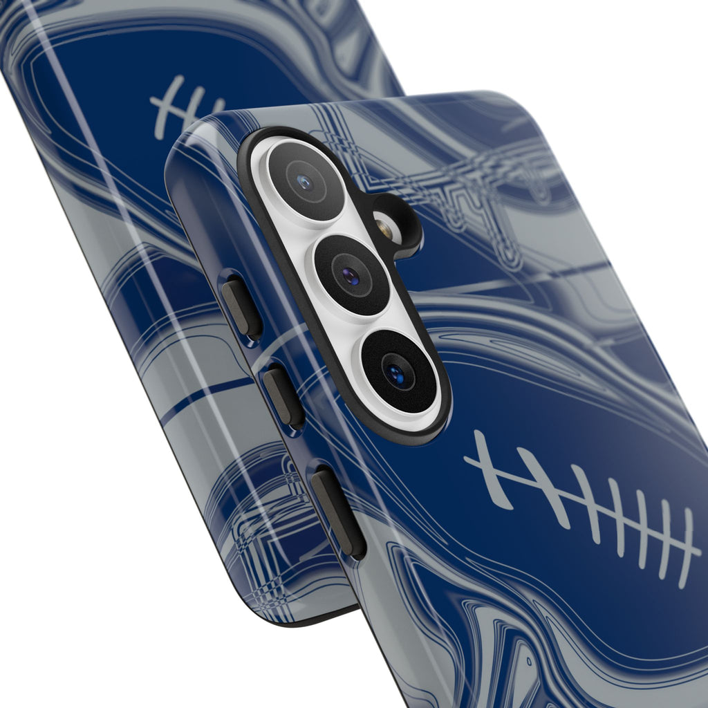 Blue & Gray Trippy Football Phone Case