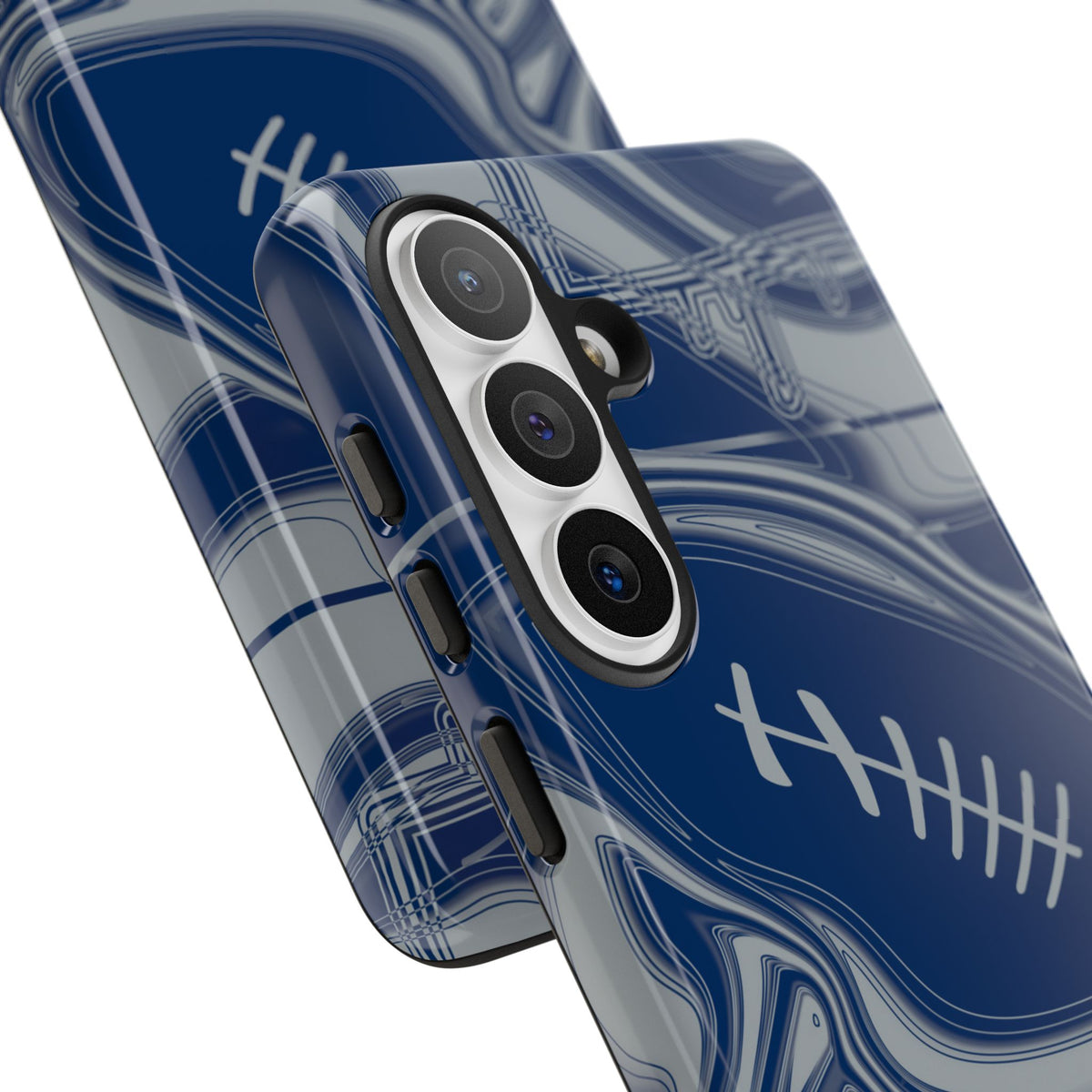 Blue & Gray Trippy Football Phone Case