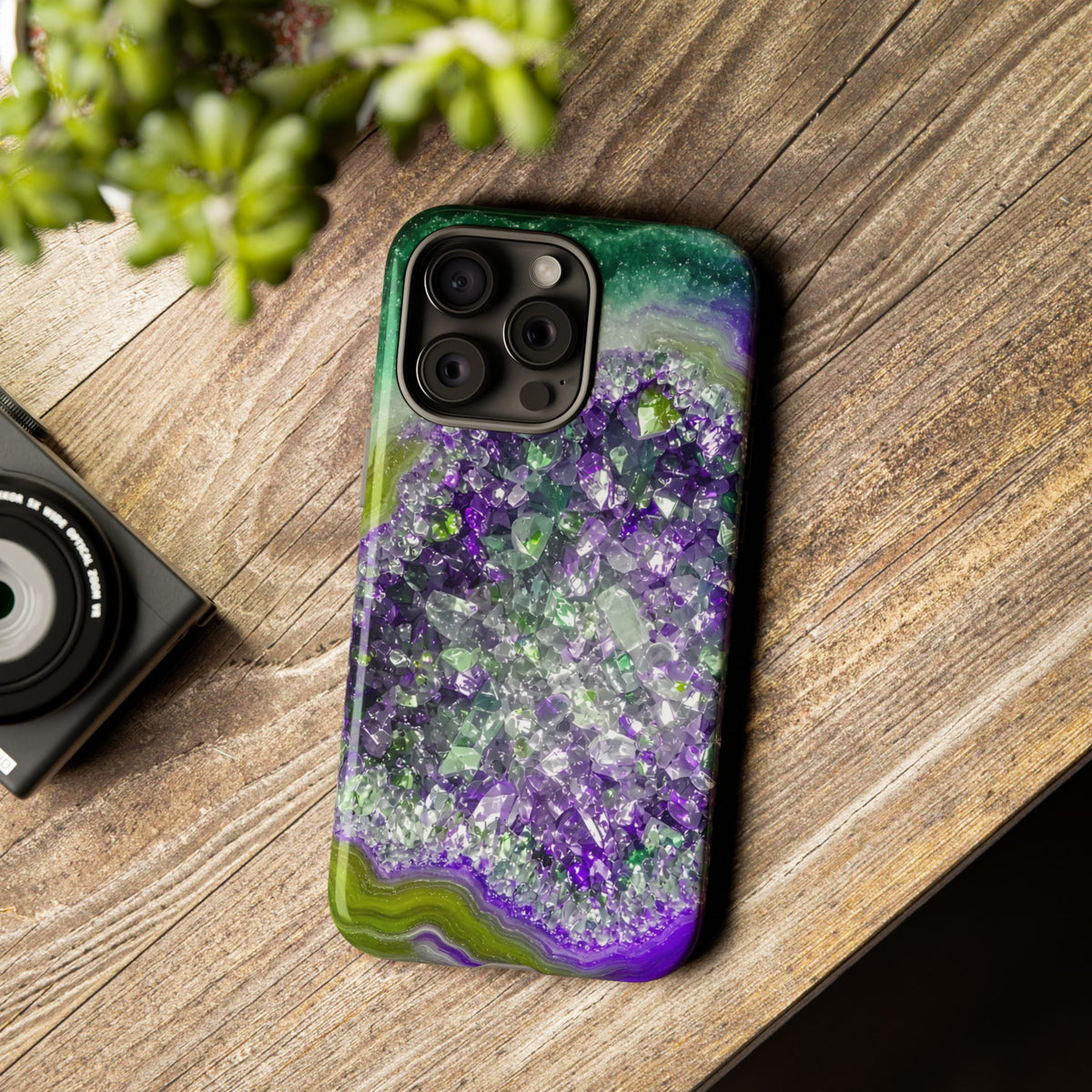 Geode Core - Ruby Emerald Phone Case