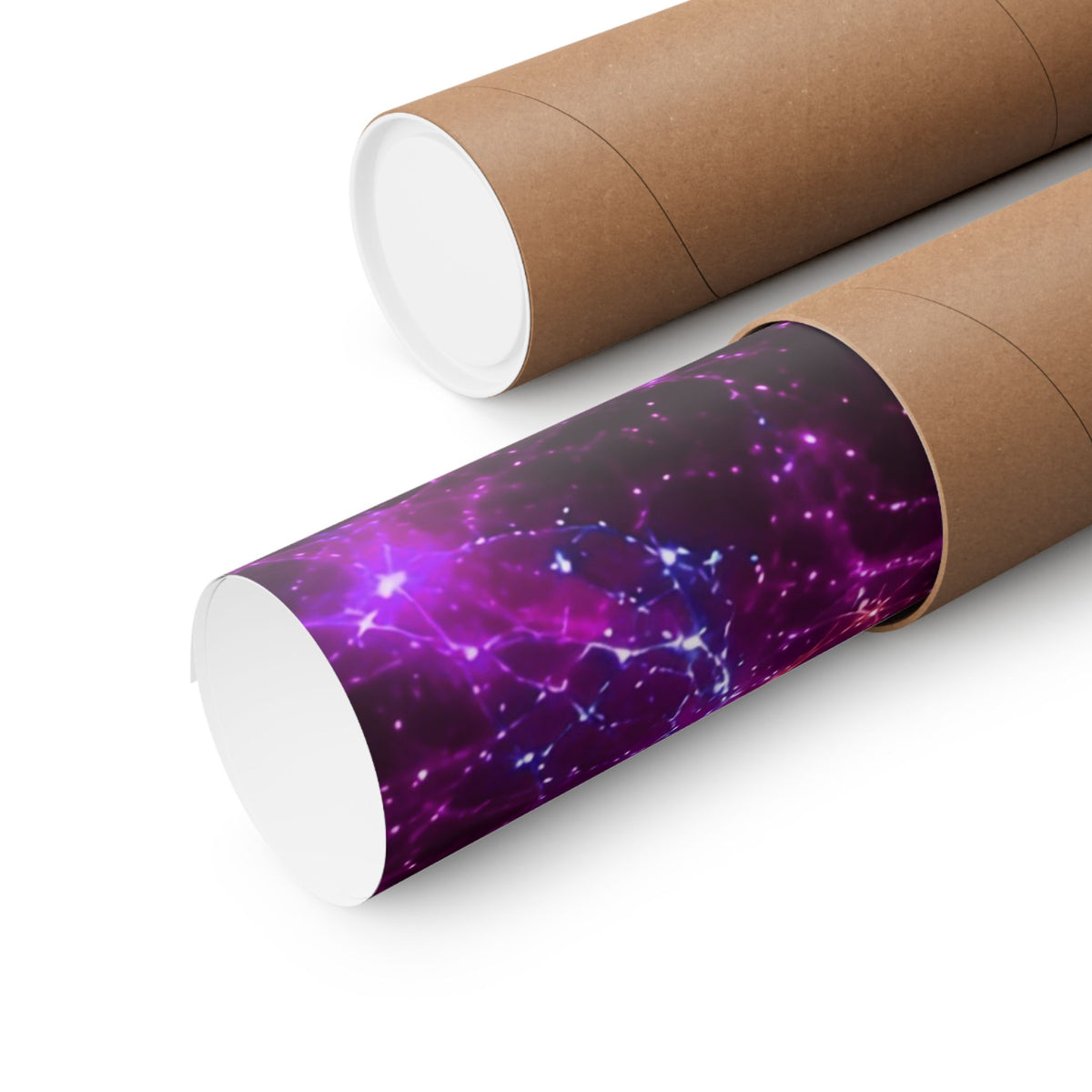 Neon Mycelium - Ember Orchid Poster