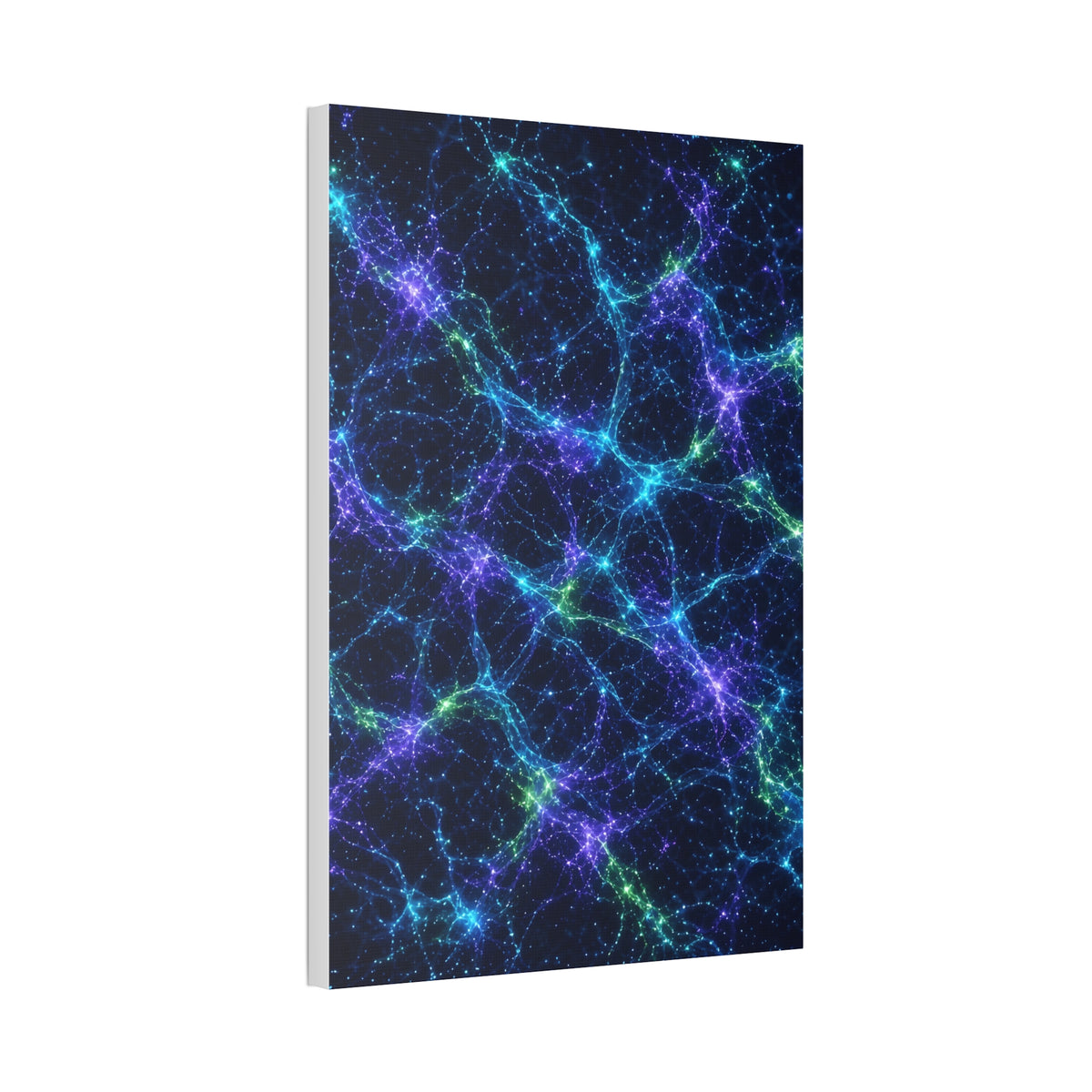 Neon Mycelium - Original Glow Glossy Canvas