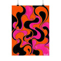 Fillmore Flow - Neon Orange & Magenta Poster