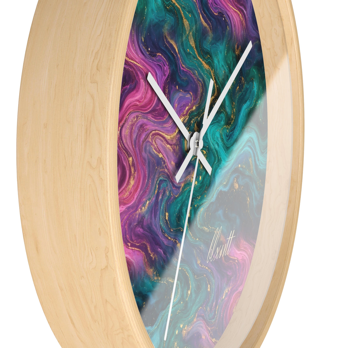 Aurora Marble Wall Clock