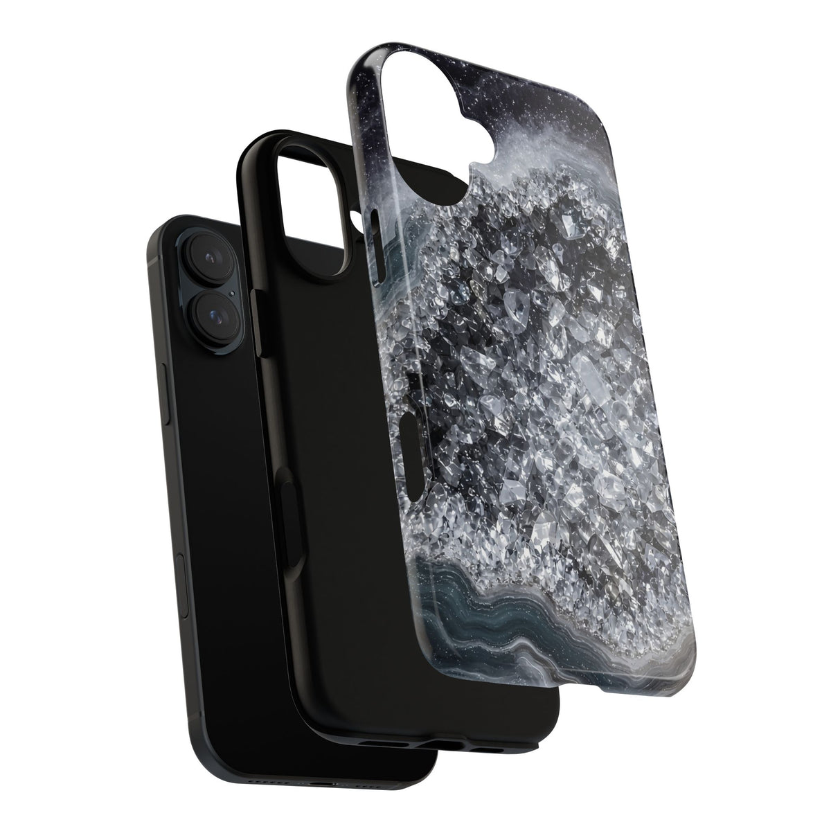 Geode Core - Silver Smoke Phone Case