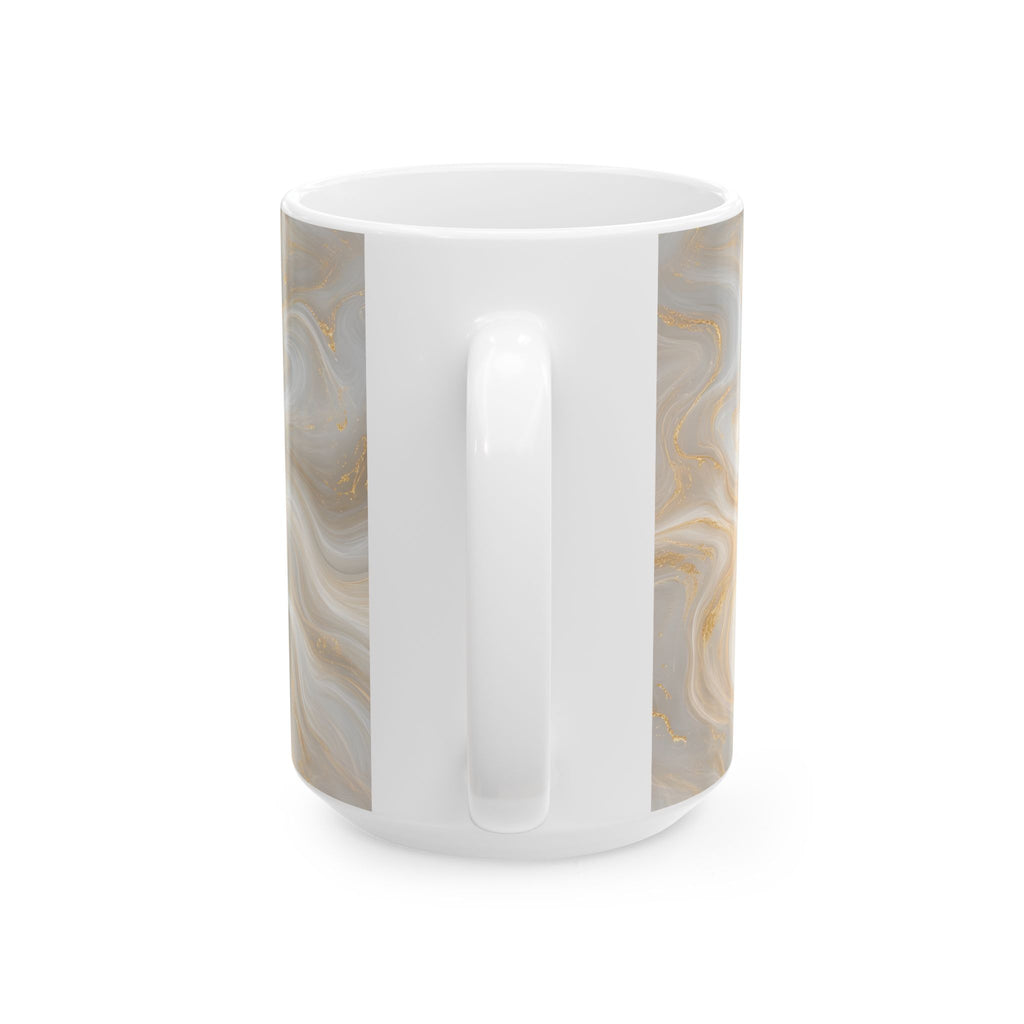 White & Gold Marble Mug