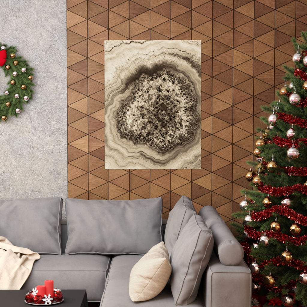 Geode Core - Ink on Paper Poster