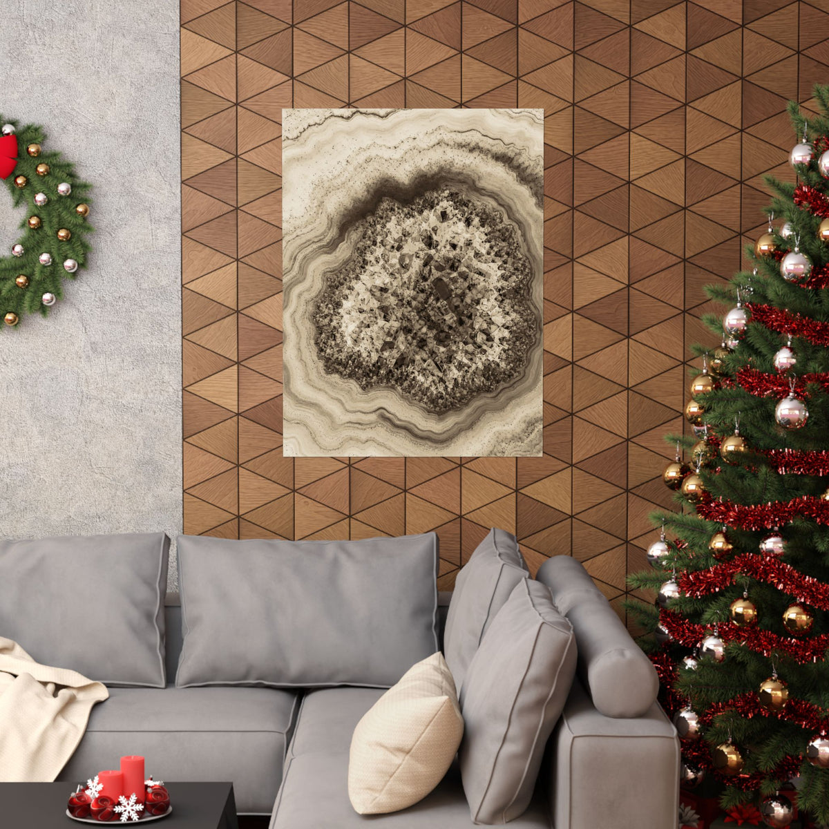 Geode Core - Ink on Paper Poster