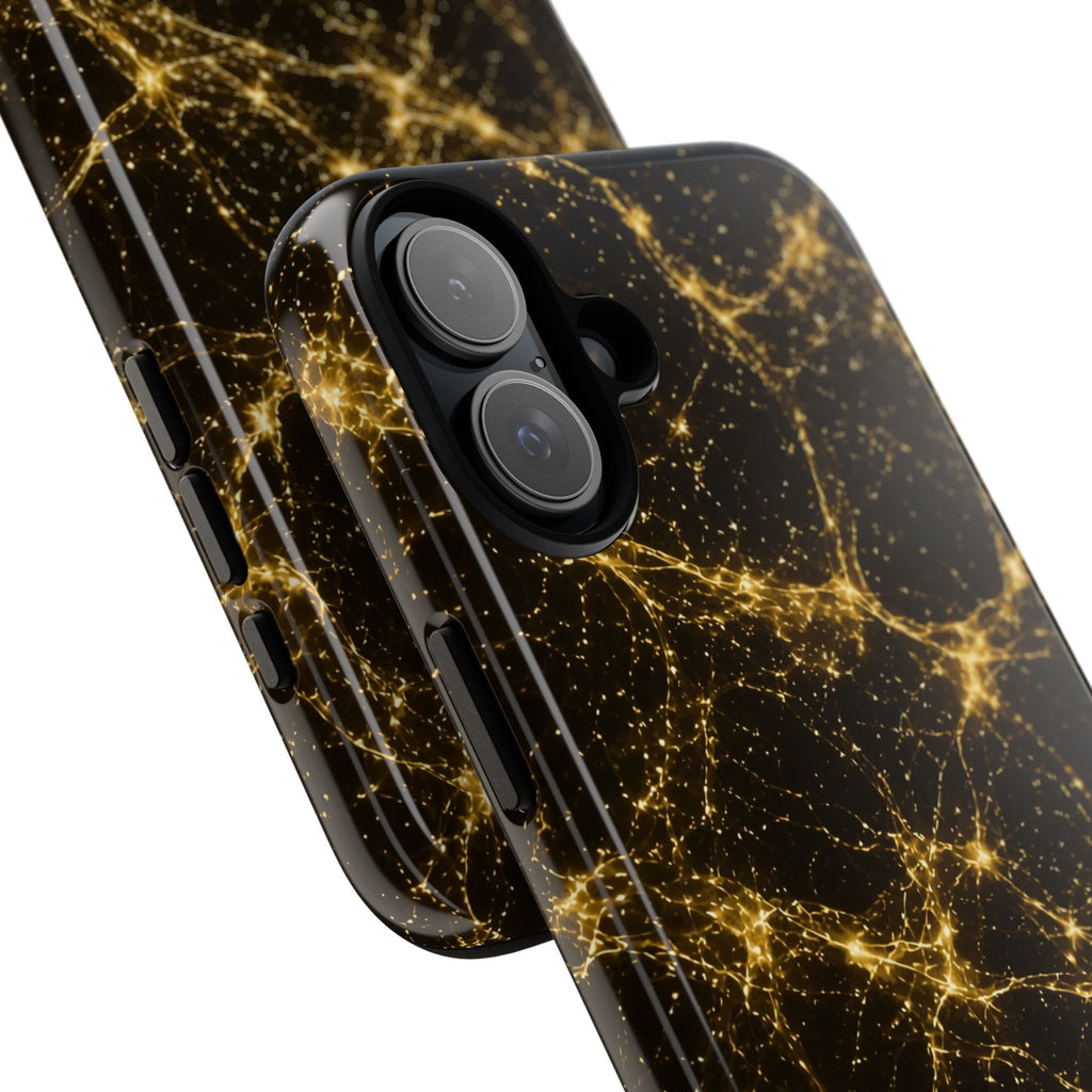 Neon Mycelium - Gold Filigree Phone Case