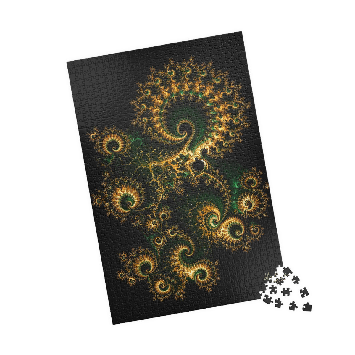 Copper Infinity - Emerald & Gold Jigsaw Puzzle