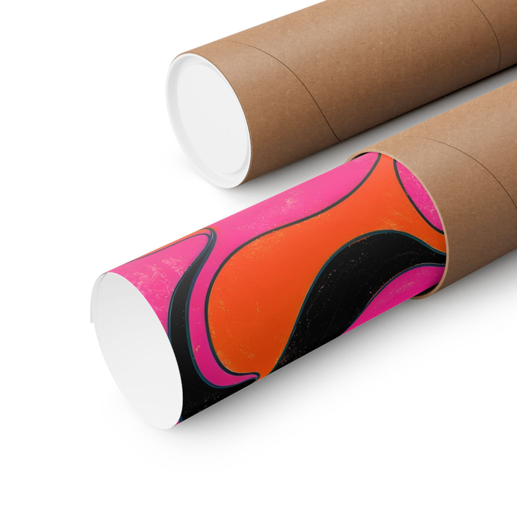 Fillmore Flow - Neon Orange & Magenta Poster