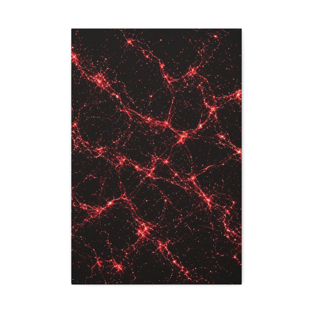 Neon Mycelium - Blood Moon Glossy Canvas