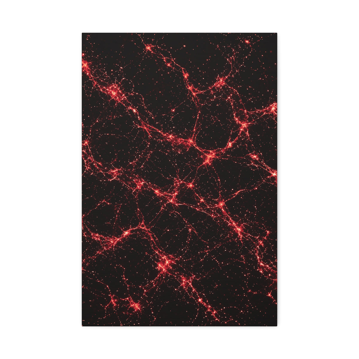 Neon Mycelium - Blood Moon Glossy Canvas