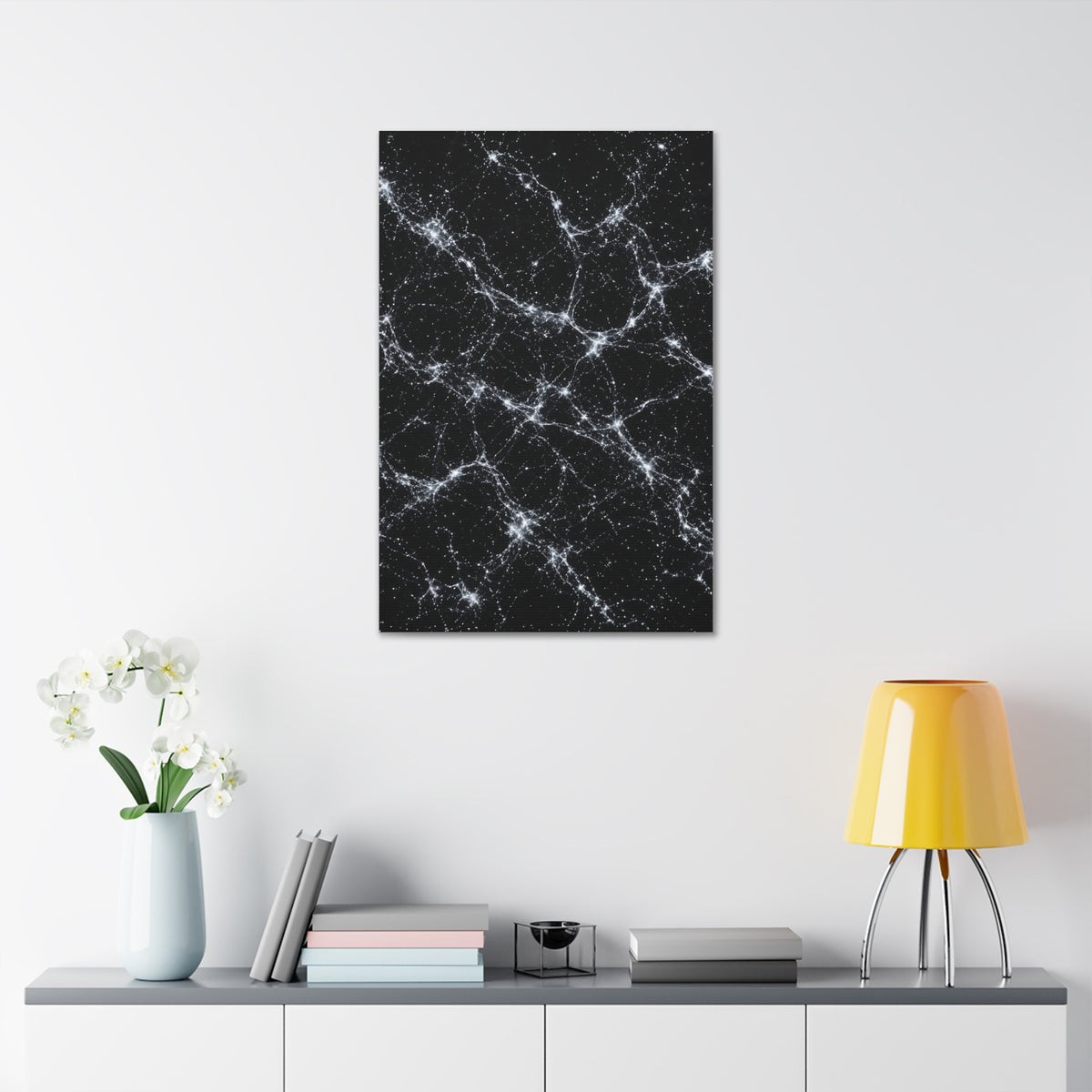 Neon Mycelium - Silver Ghost Glossy Canvas