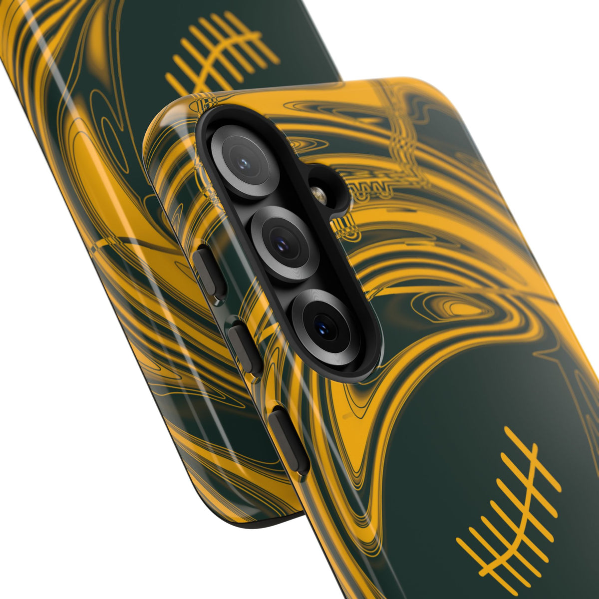 Green & Gold Trippy Football Phone Case