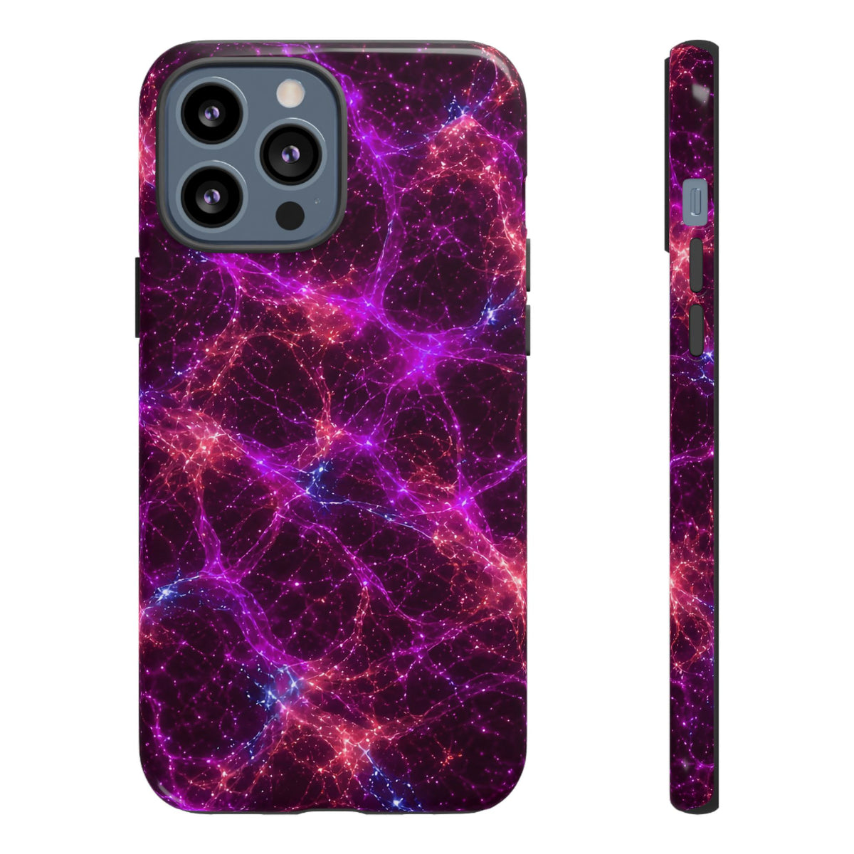 Neon Mycelium - Ember Orchid Phone Case