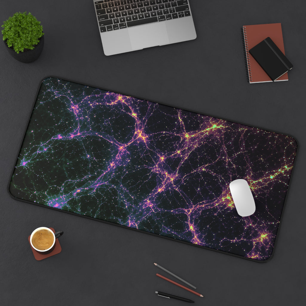 Neon Mycelium - Holographic Desk Mat