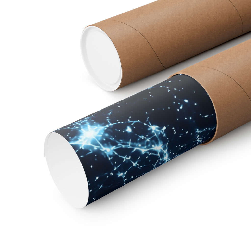 Neon Mycelium - Ice Crystal Poster