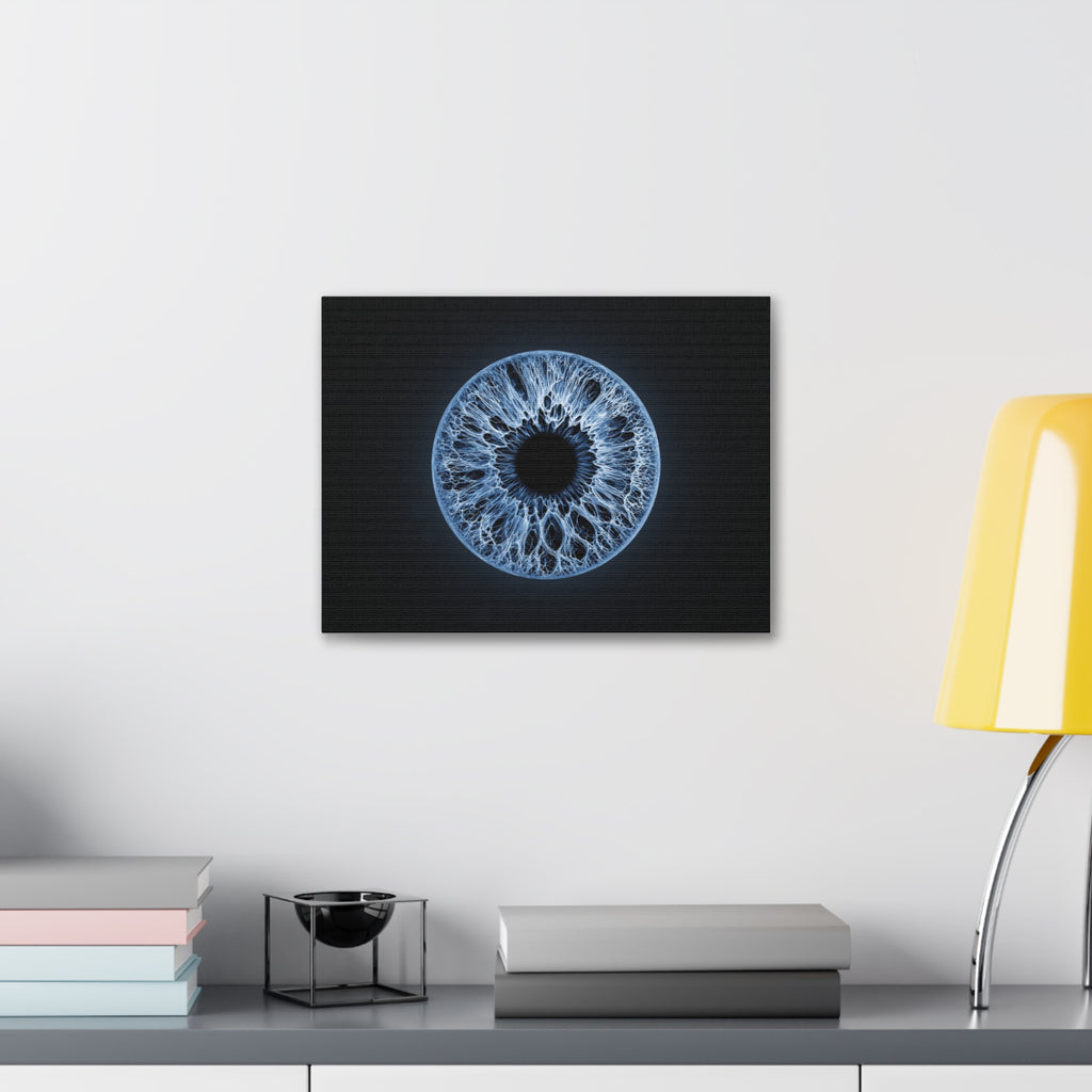 BLXNTT Iris – Lace Web Blue Glossy Canvas