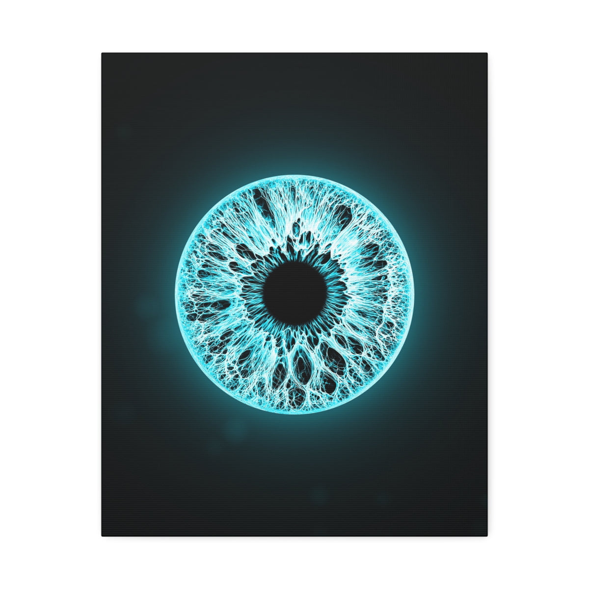 BLXNTT Iris – Lace Web Electric Cyan Glossy Canvas