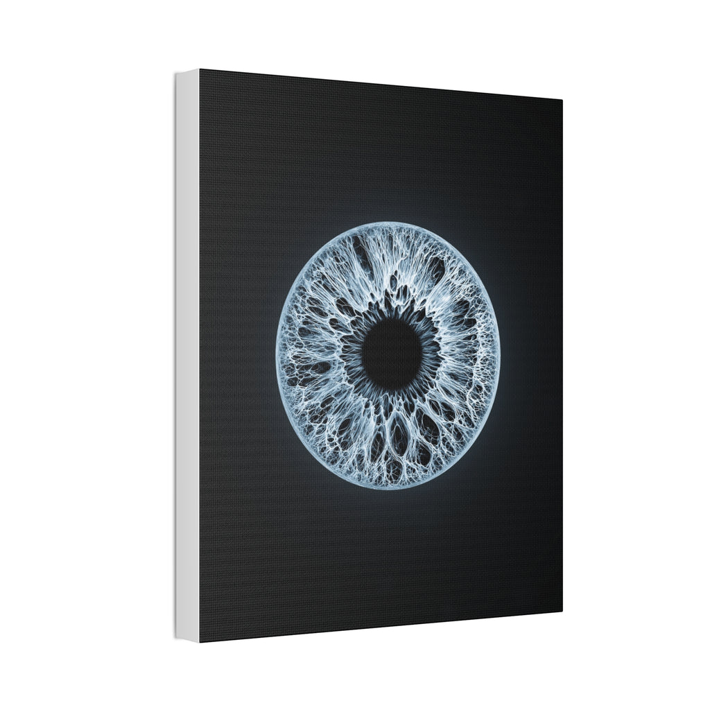 BLXNTT Iris – Lace Web Ice Blue Glossy Canvas