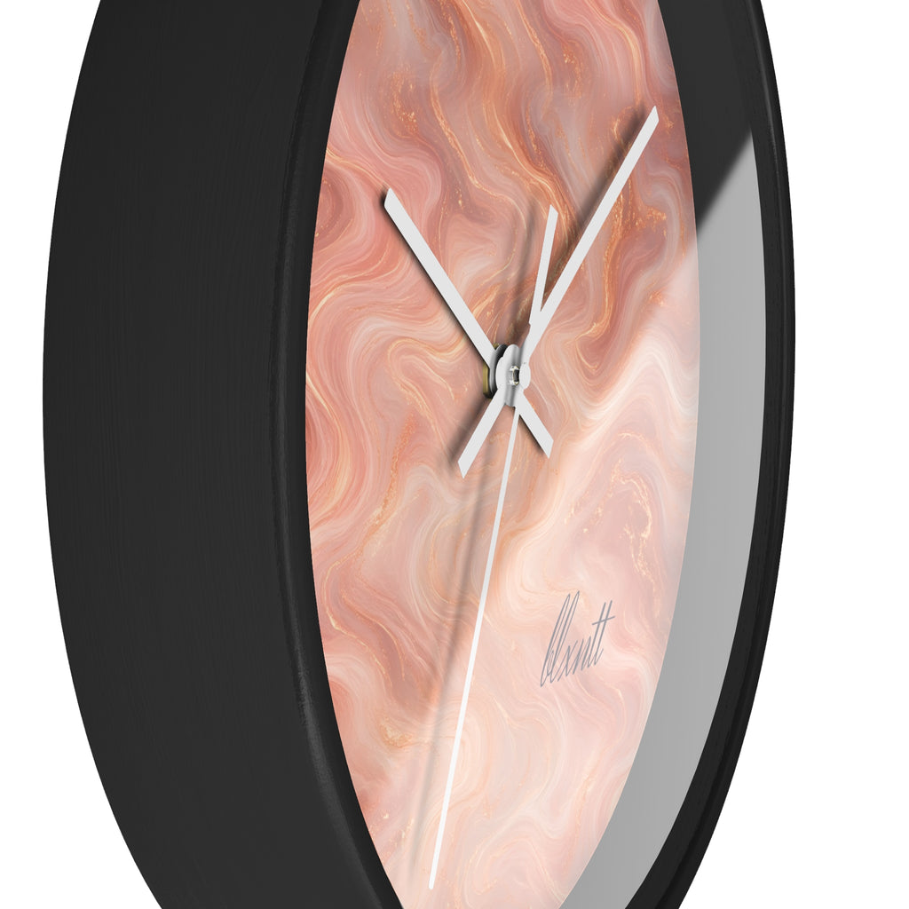 Rose Gold Marble Wall Clock