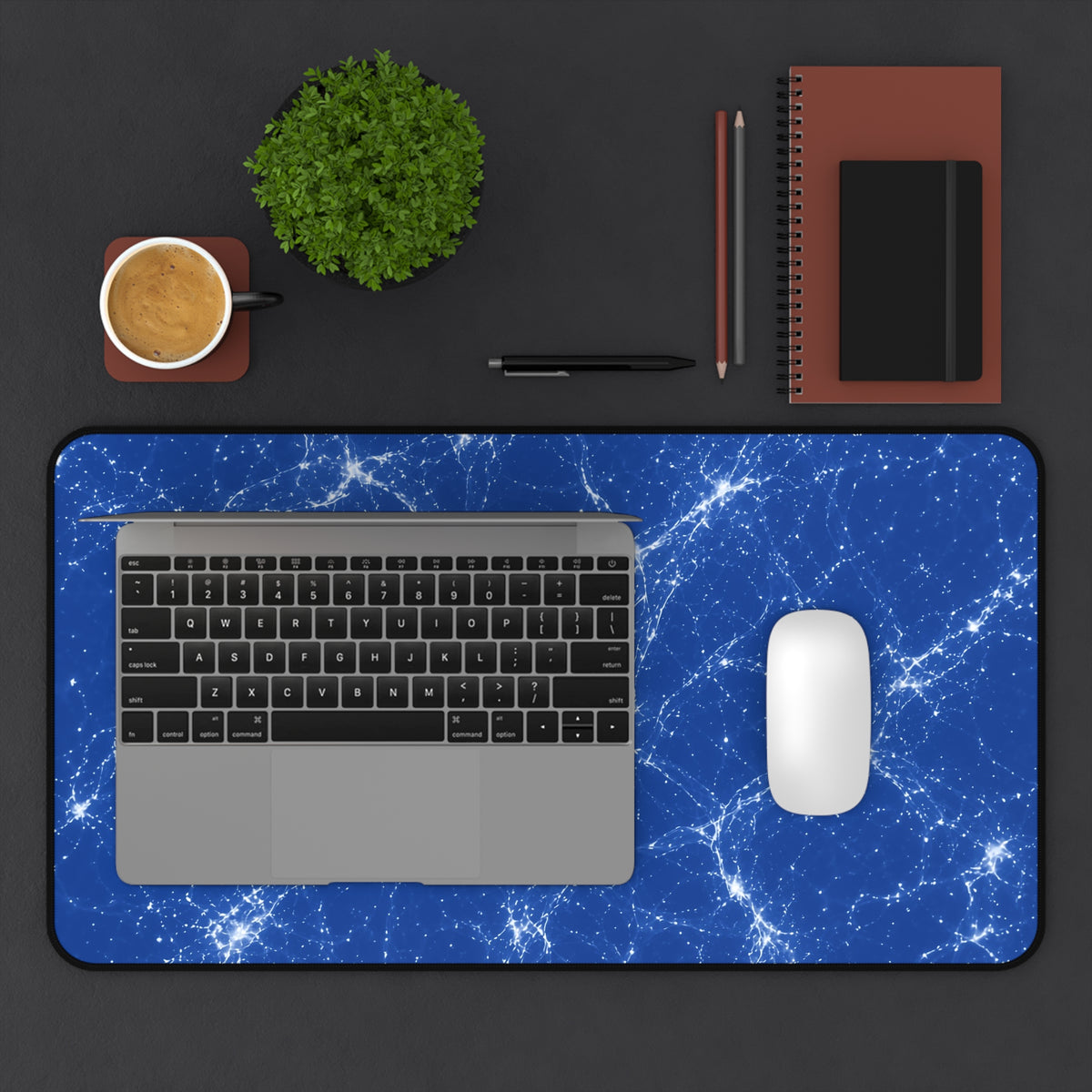 Neon Mycelium - Blueprint Desk Mat