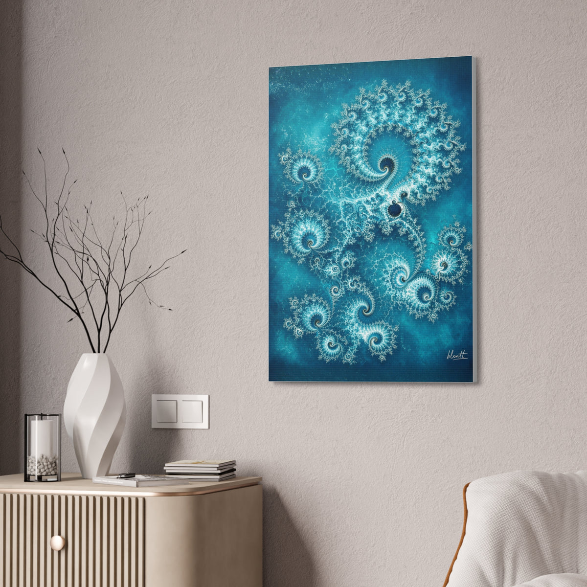 Copper Infinity - Lagoon Glossy Canvas