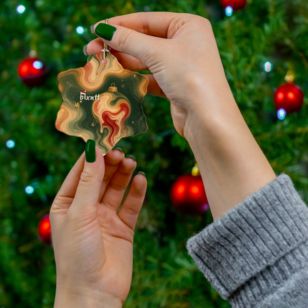 Melting Ornaments Trippy Christmas Ornament