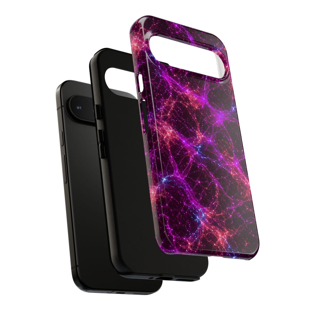 Neon Mycelium - Ember Orchid Phone Case