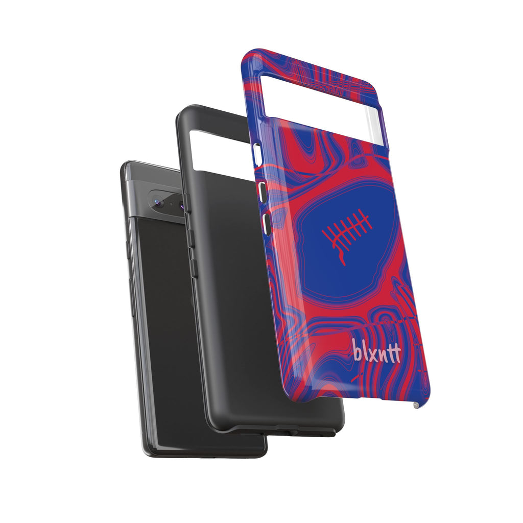 Royal Blue & Red Trippy Football Phone Case