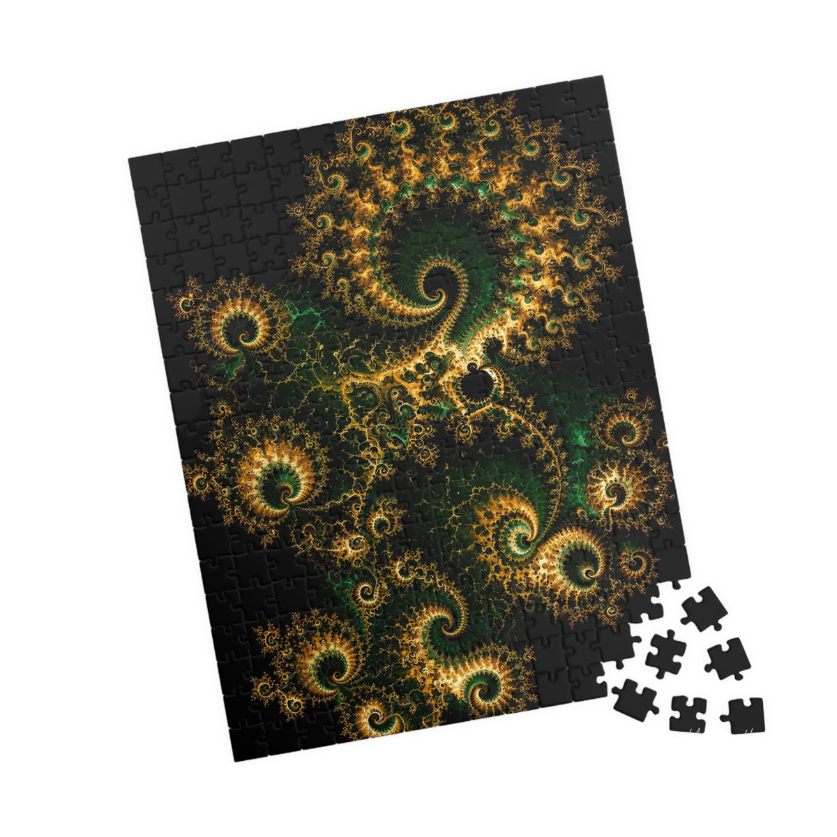 Copper Infinity - Emerald & Gold Jigsaw Puzzle